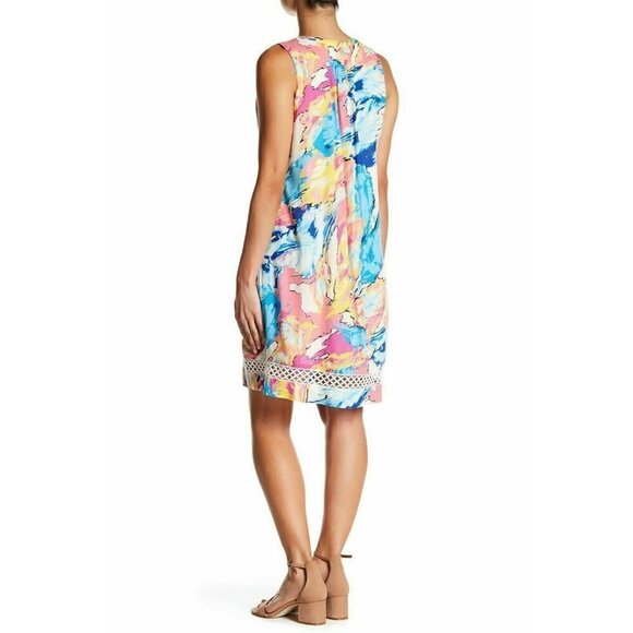 Charles Henry Sleeveless Printed Shift Dress S - Picture 2 of 2